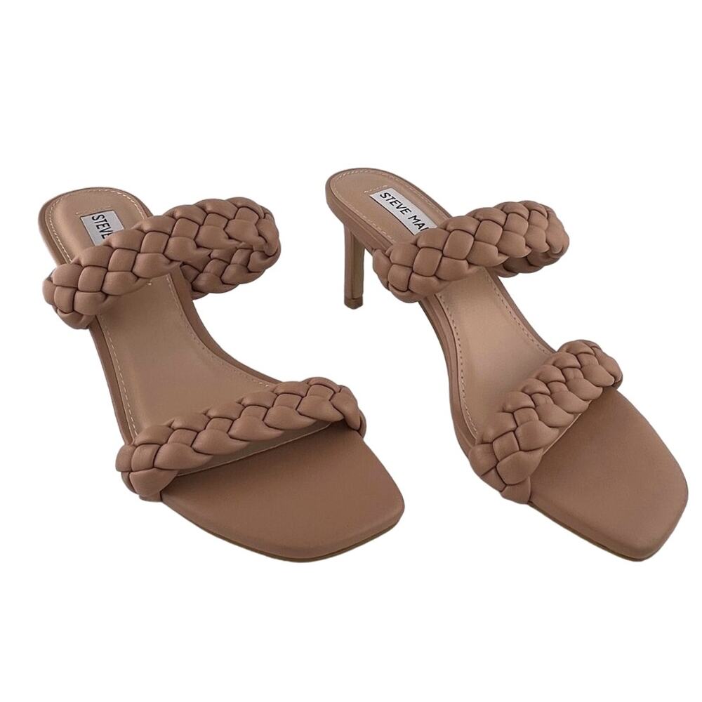 Steve Madden Tan Braided Heels